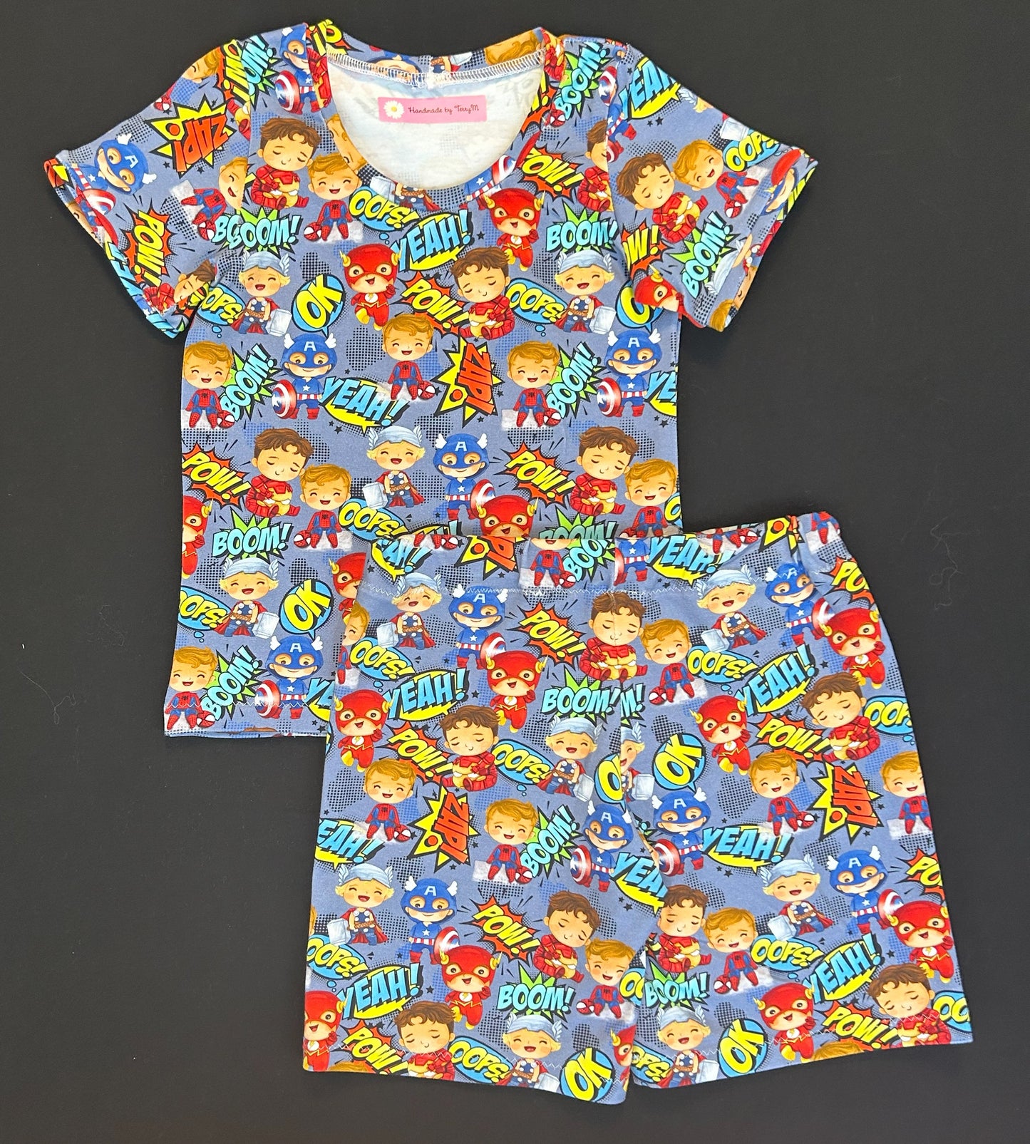 Baby Superheroes T-Shirt & Shorts - Size 3