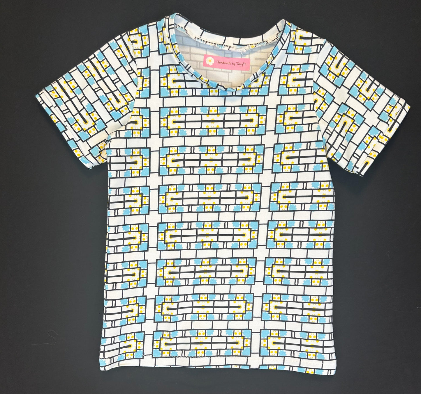 Yellow & Blue Blocks Tshirt - Size 5