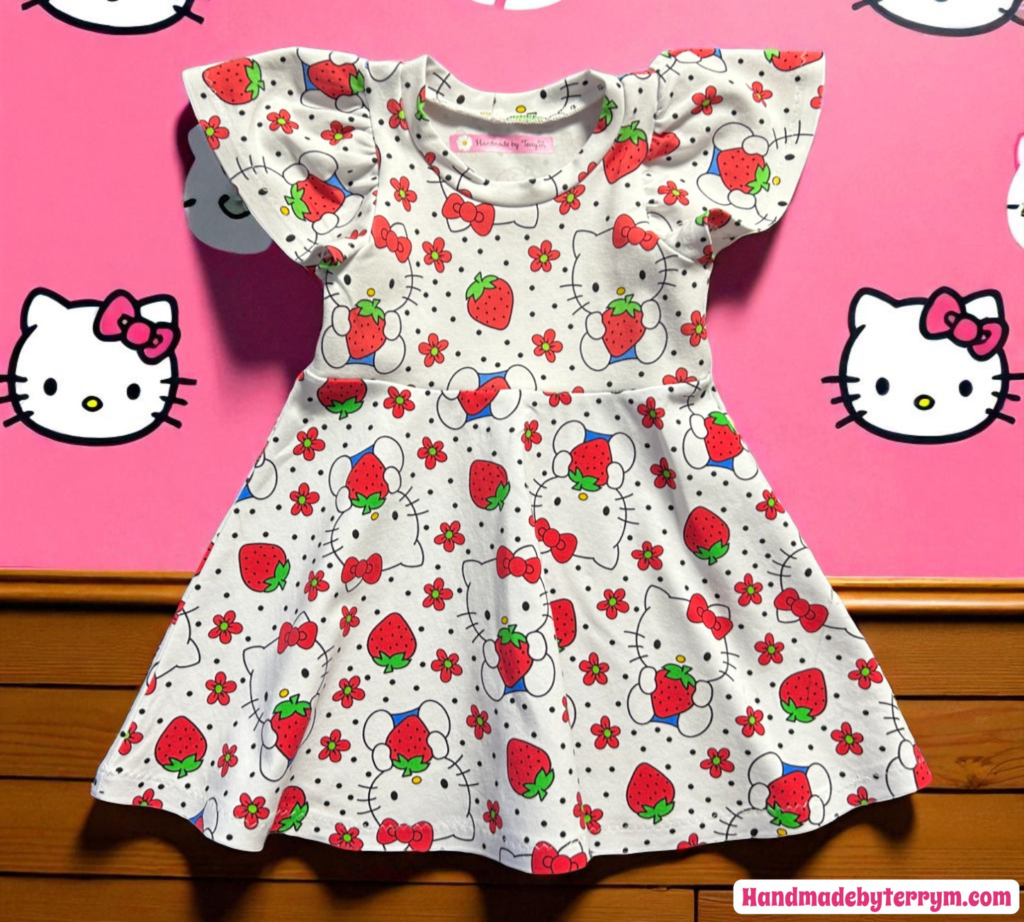 Strawberry Hello Kitty Dress - Size 1