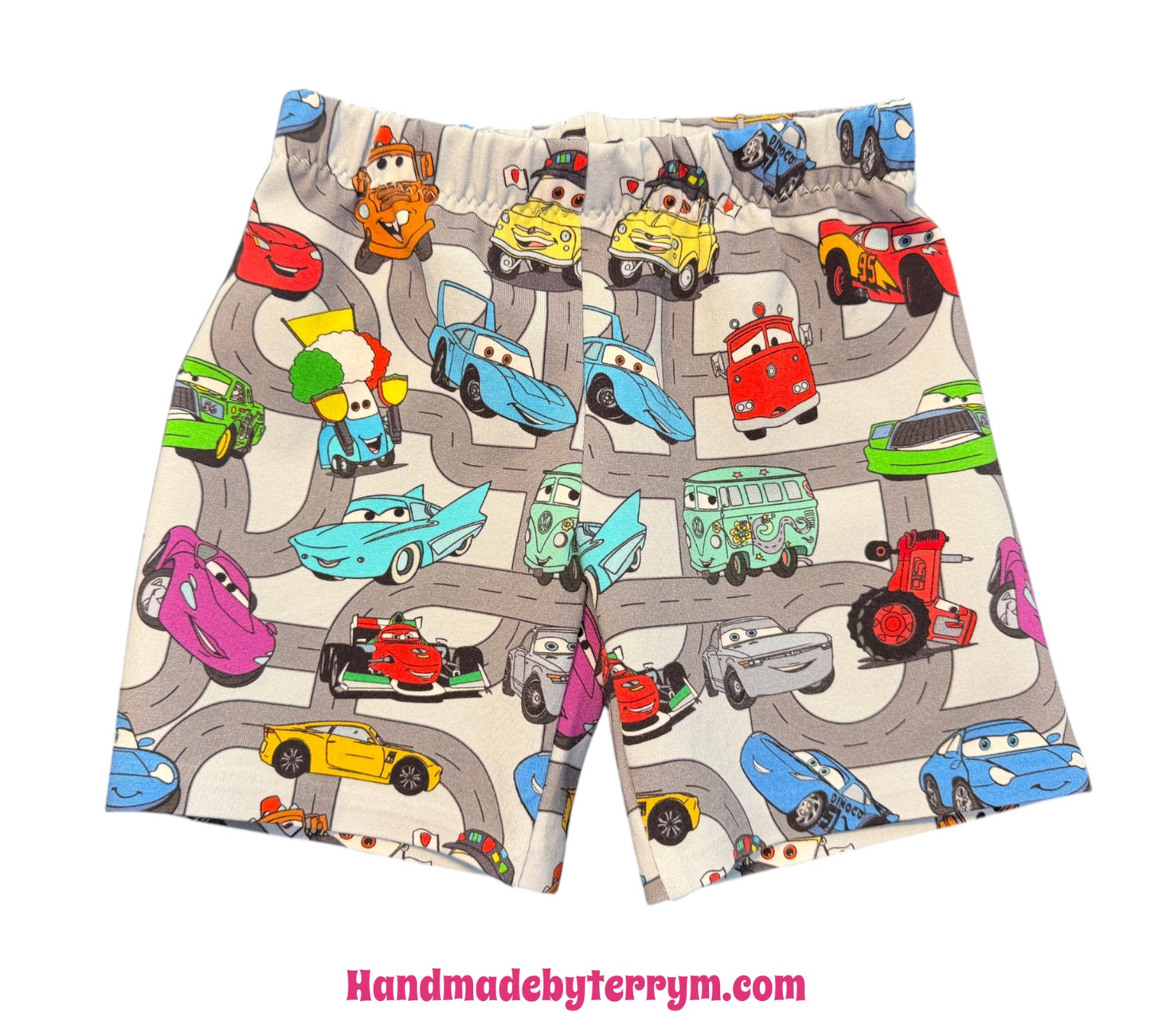 (1807) Colourful Car T‑Shirt & Shorts Set – Size 1