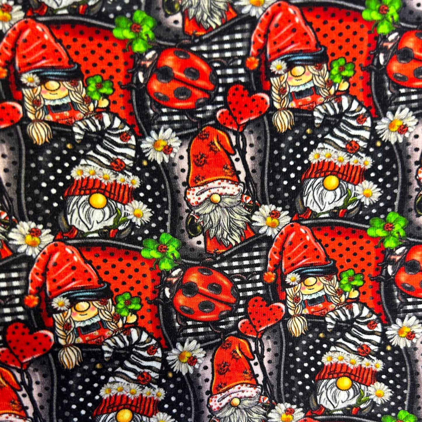 Red Gnomes and Ladybeetles Dress - Size 2