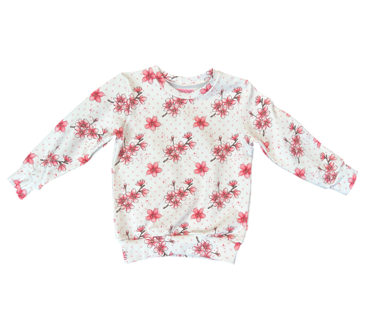 Pink Flowers Jumper - Size 4