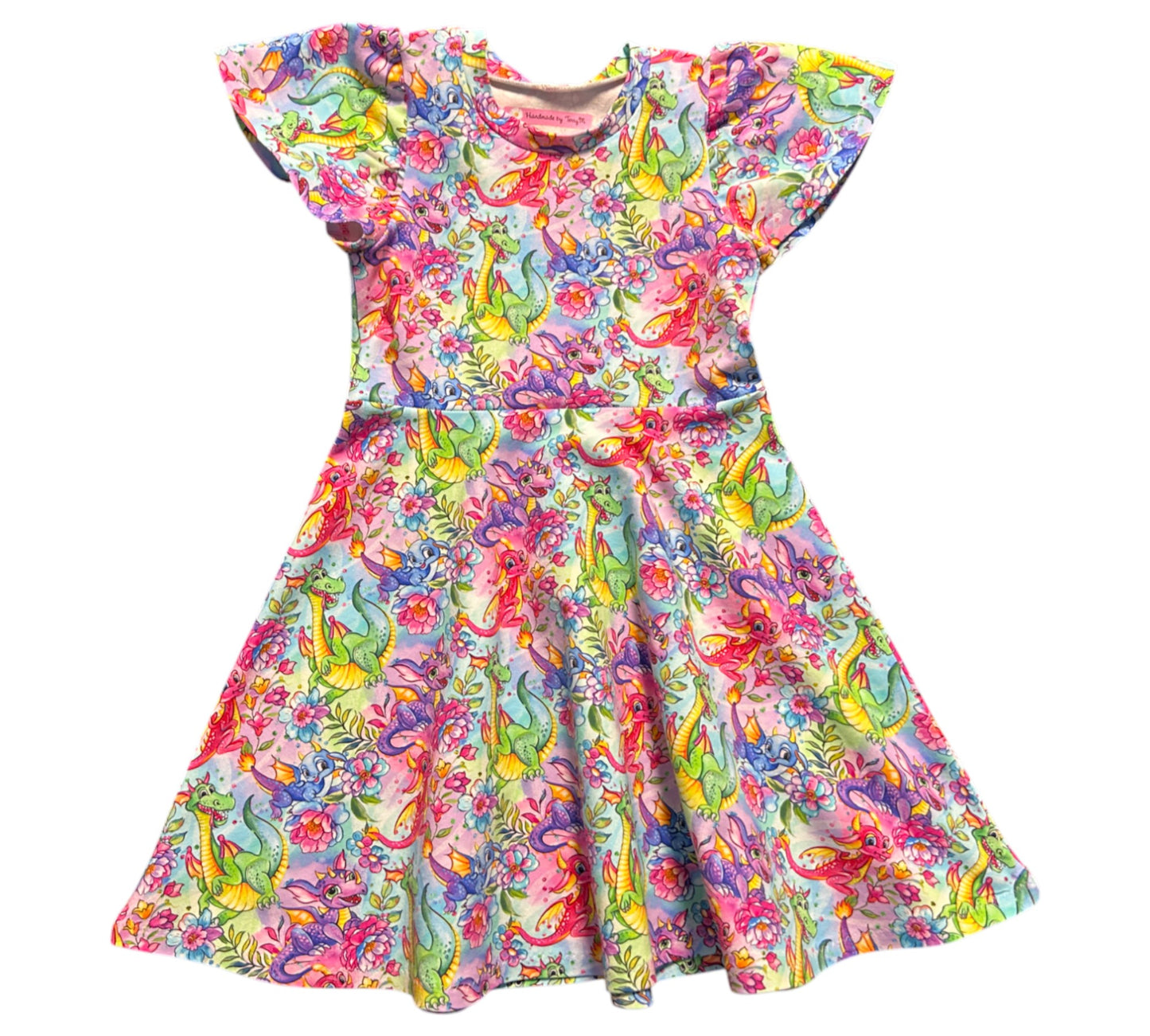 Colourful Dragon Dress - Size 5