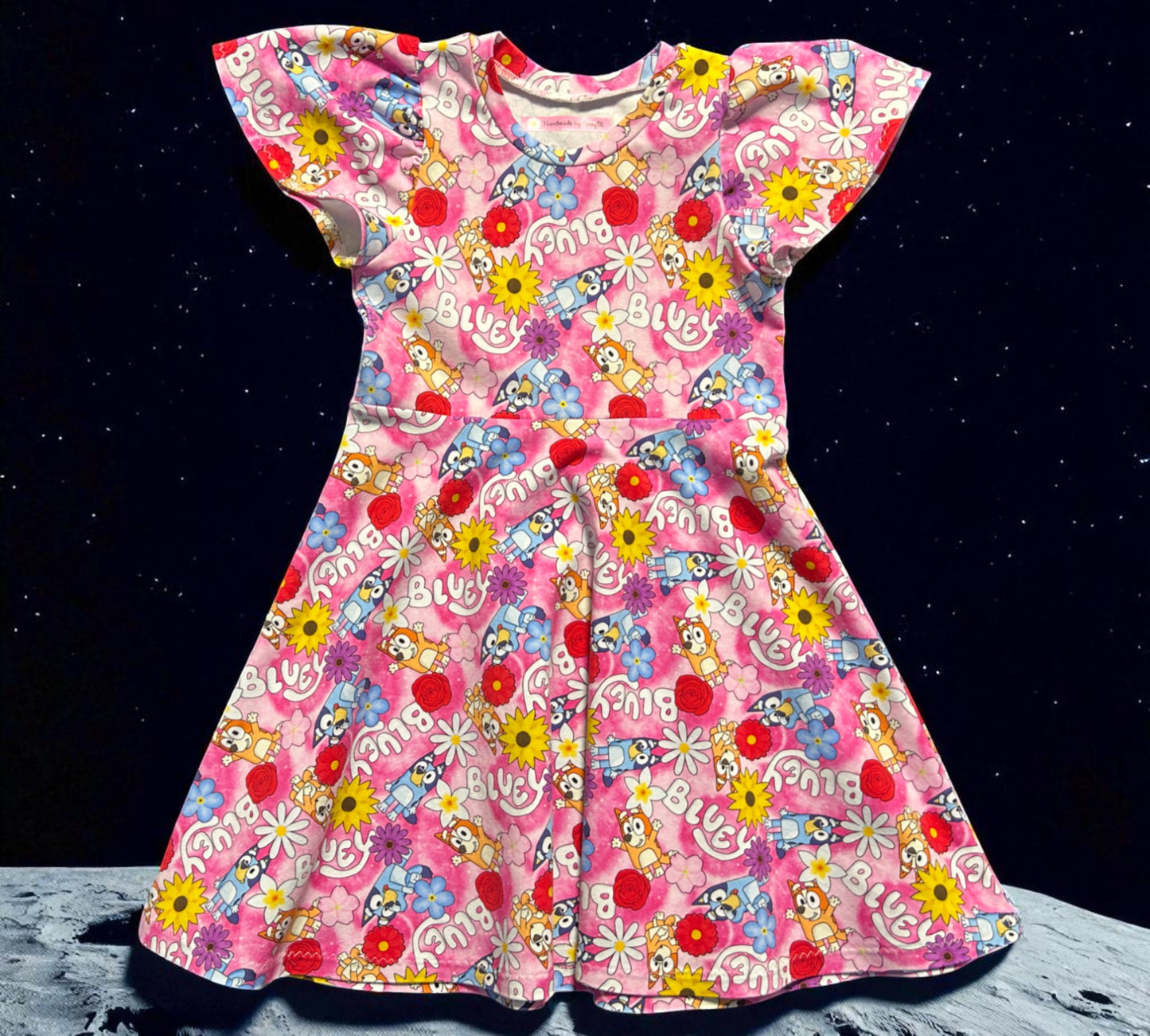 Pink Bluey Dress - Size 5
