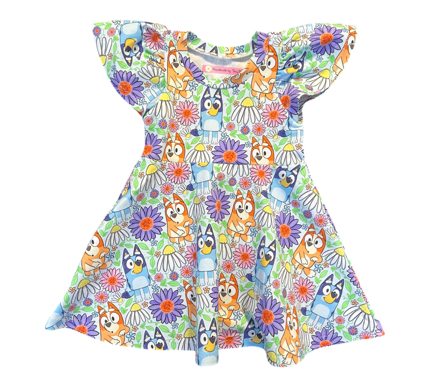 Flower Bluey Dress - Size 1