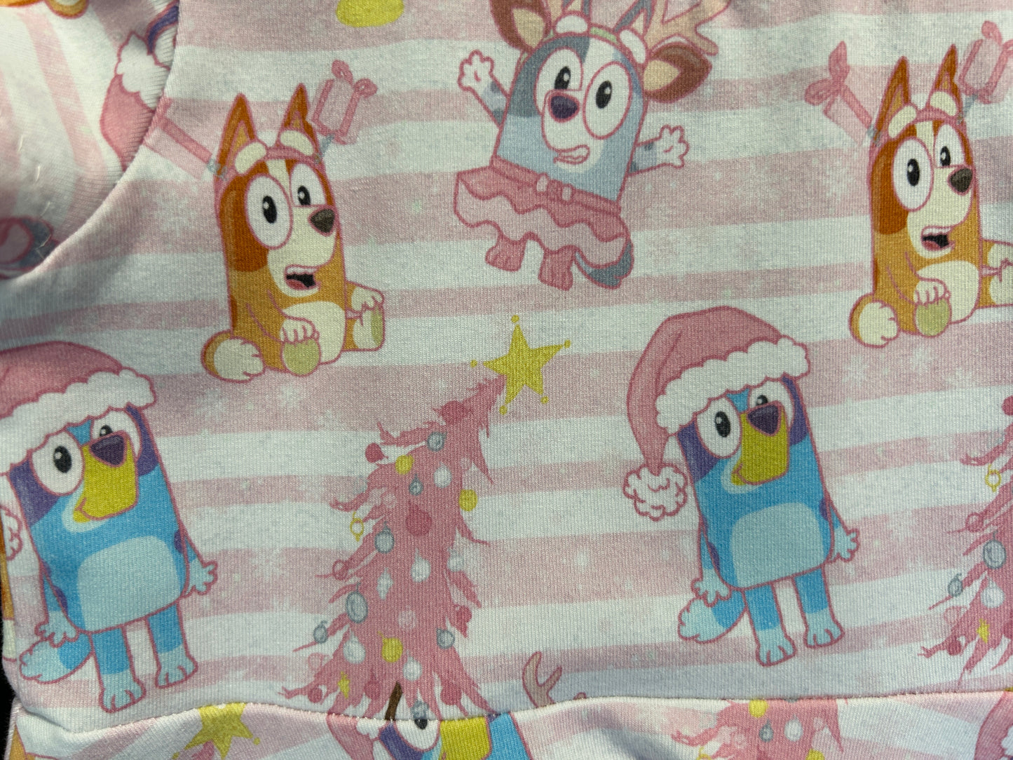 Pink Bluey Christmas Dress - Size 2