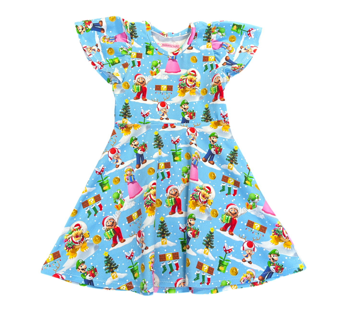 Mario Gang Christmas Dress - Size 3