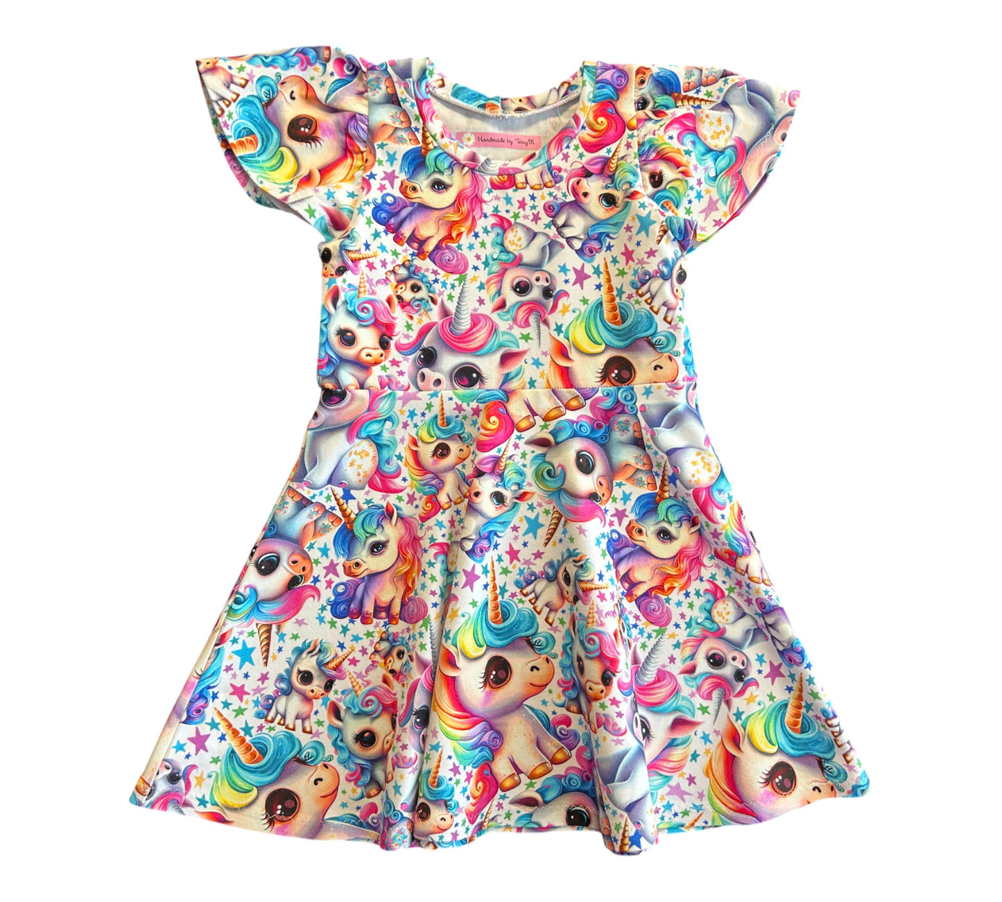 Colourful Unicorn Dress - Size 3