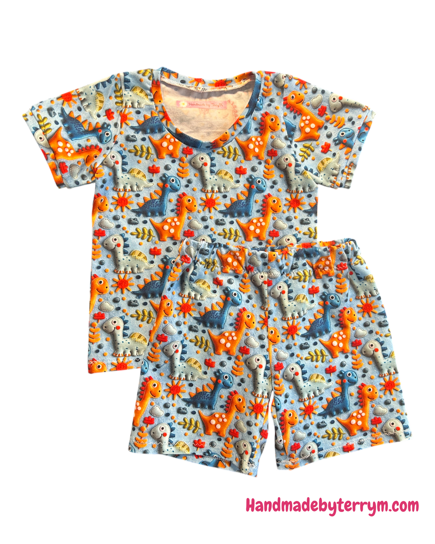 3D Dinosaur TShirt & Shorts Set - Size 1