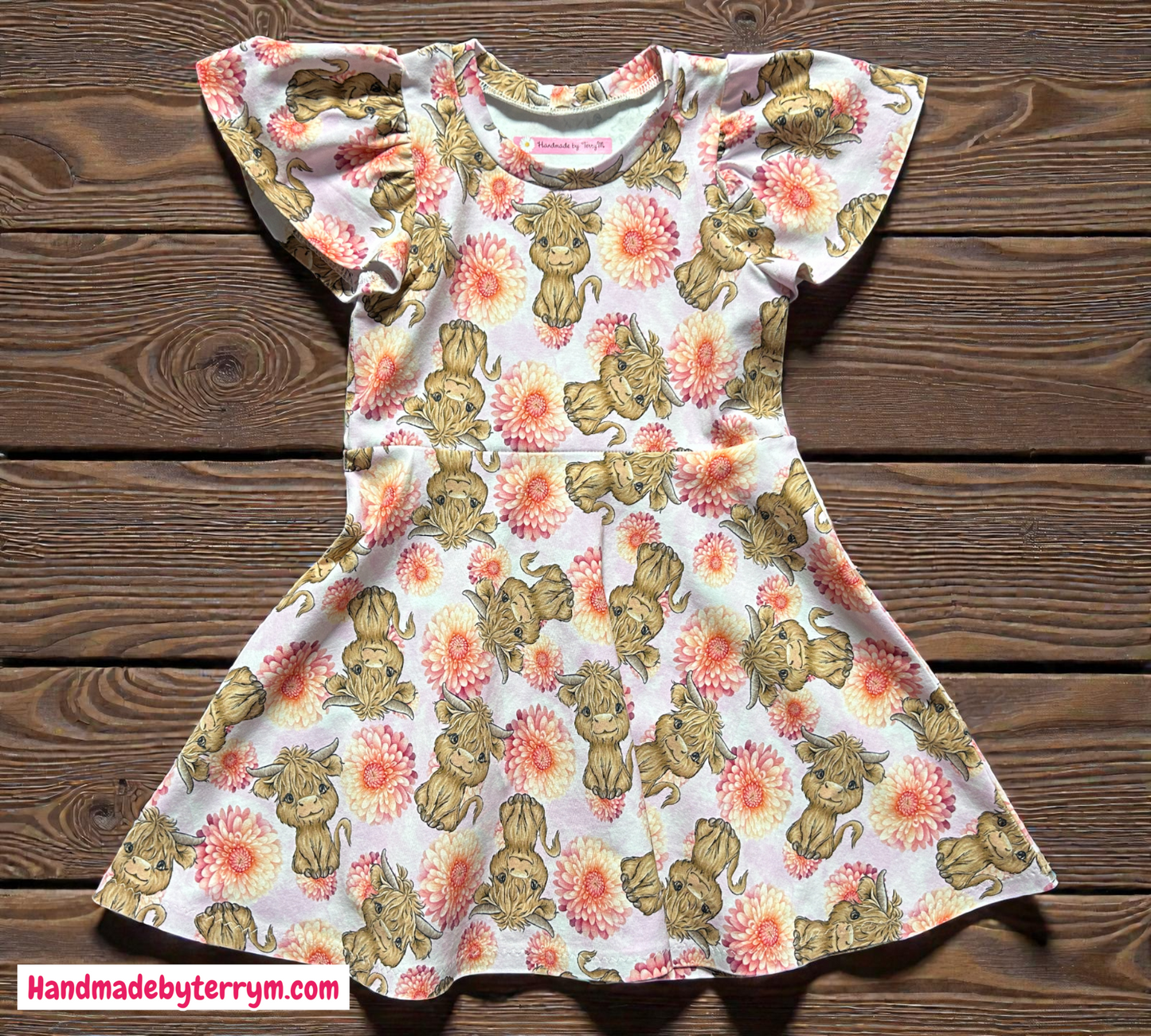 Highland Cow Dress - Size 3