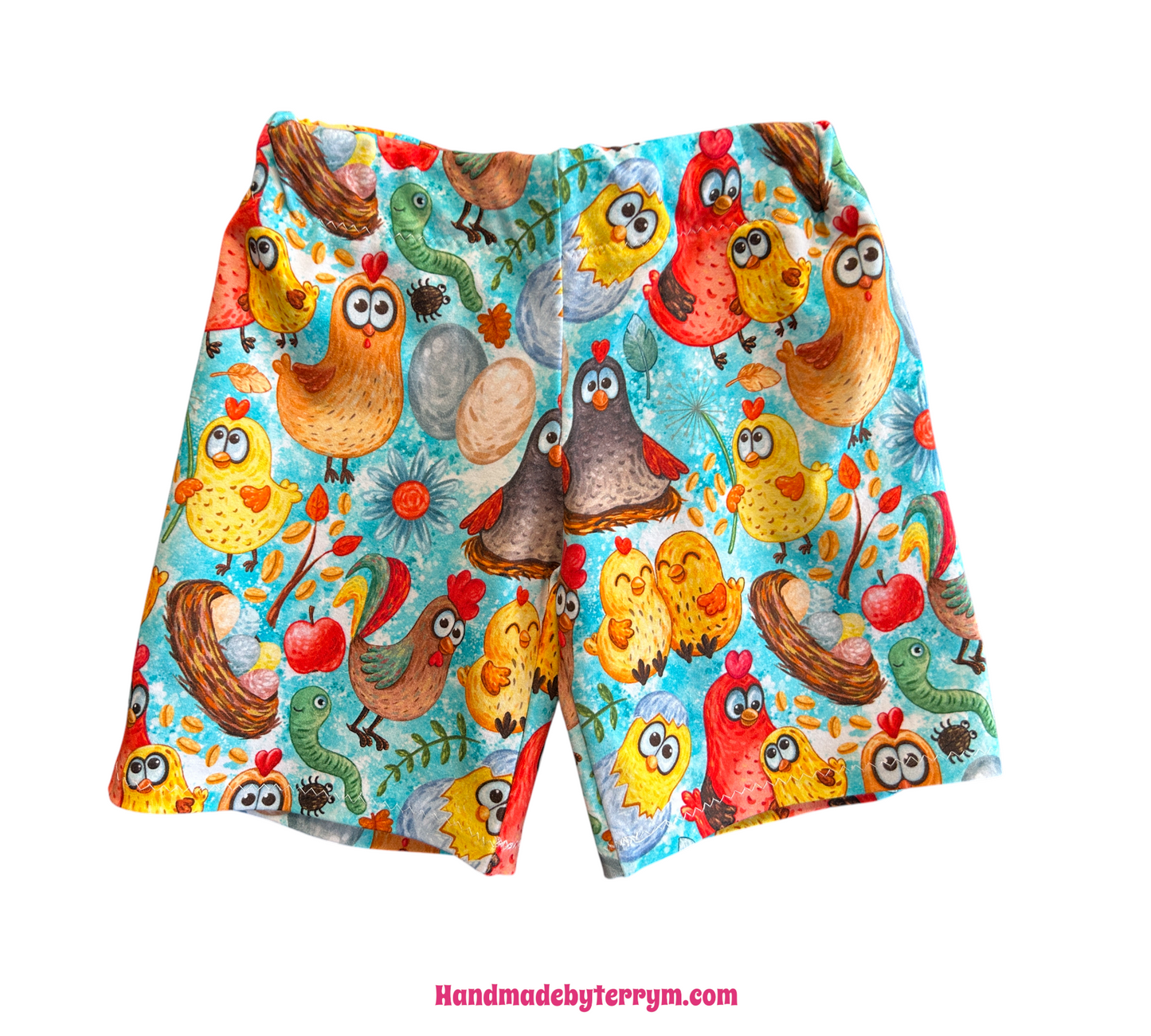 (1531) Chicken T-Shirt & Shorts Set - Size 2