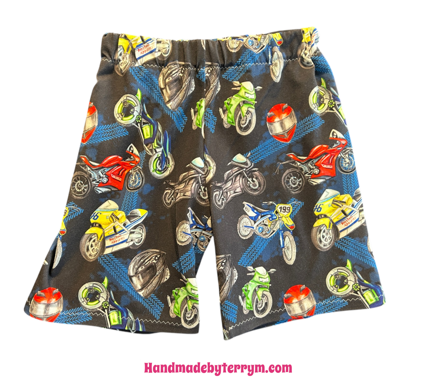(1568) Coloured Bikes T-Shirt & Shorts Set - Size 5