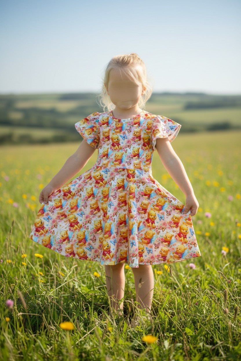 (1604) Cute Bear Dress - Size 3