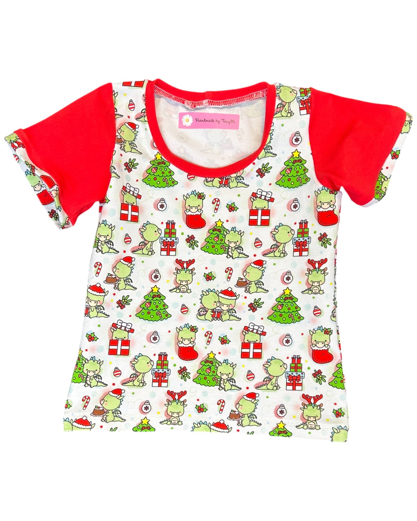 Baby Christmas Dinosaur - T-Shirt & Shorts -Size 1