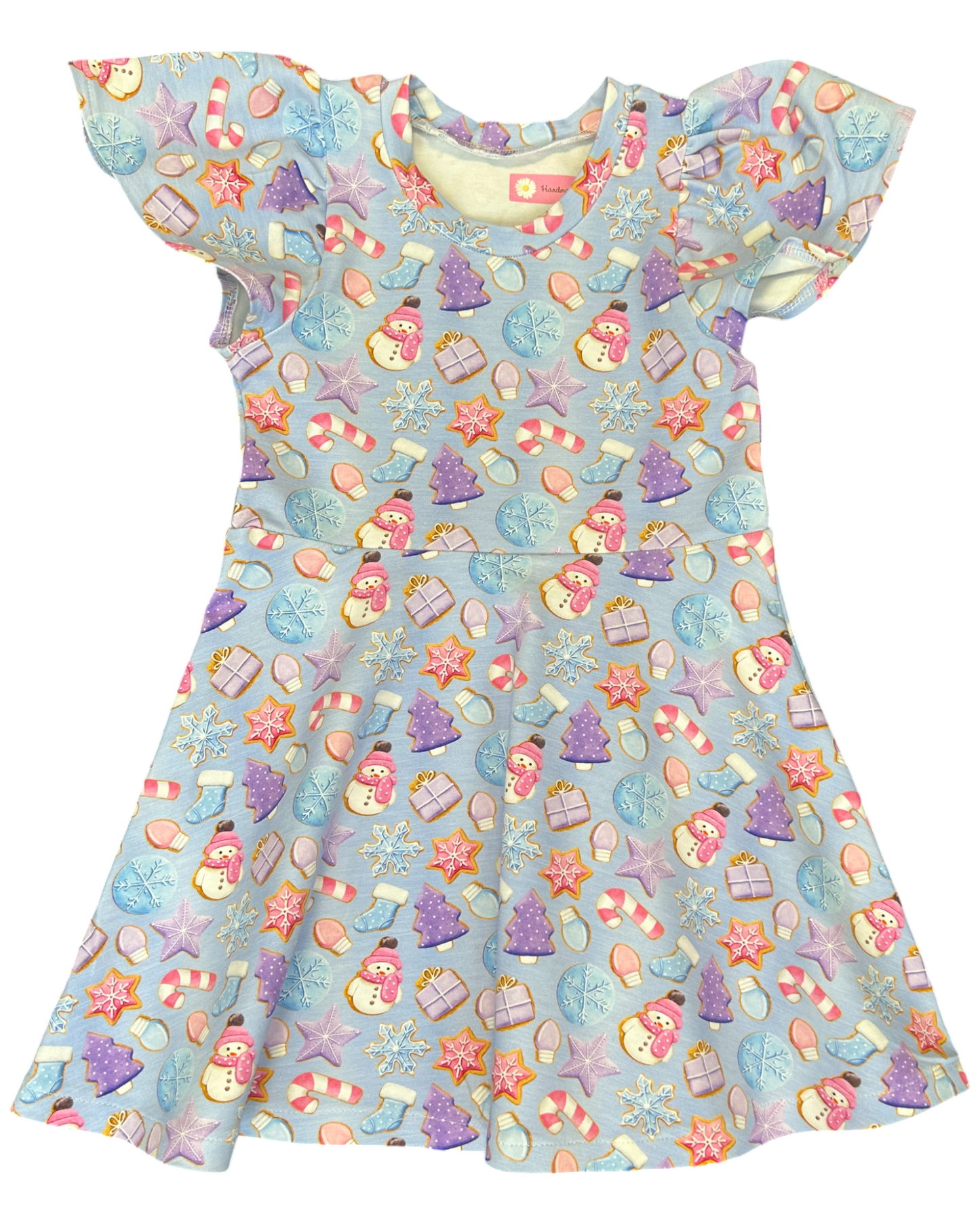 Blue Snowmen Dress - Size 4