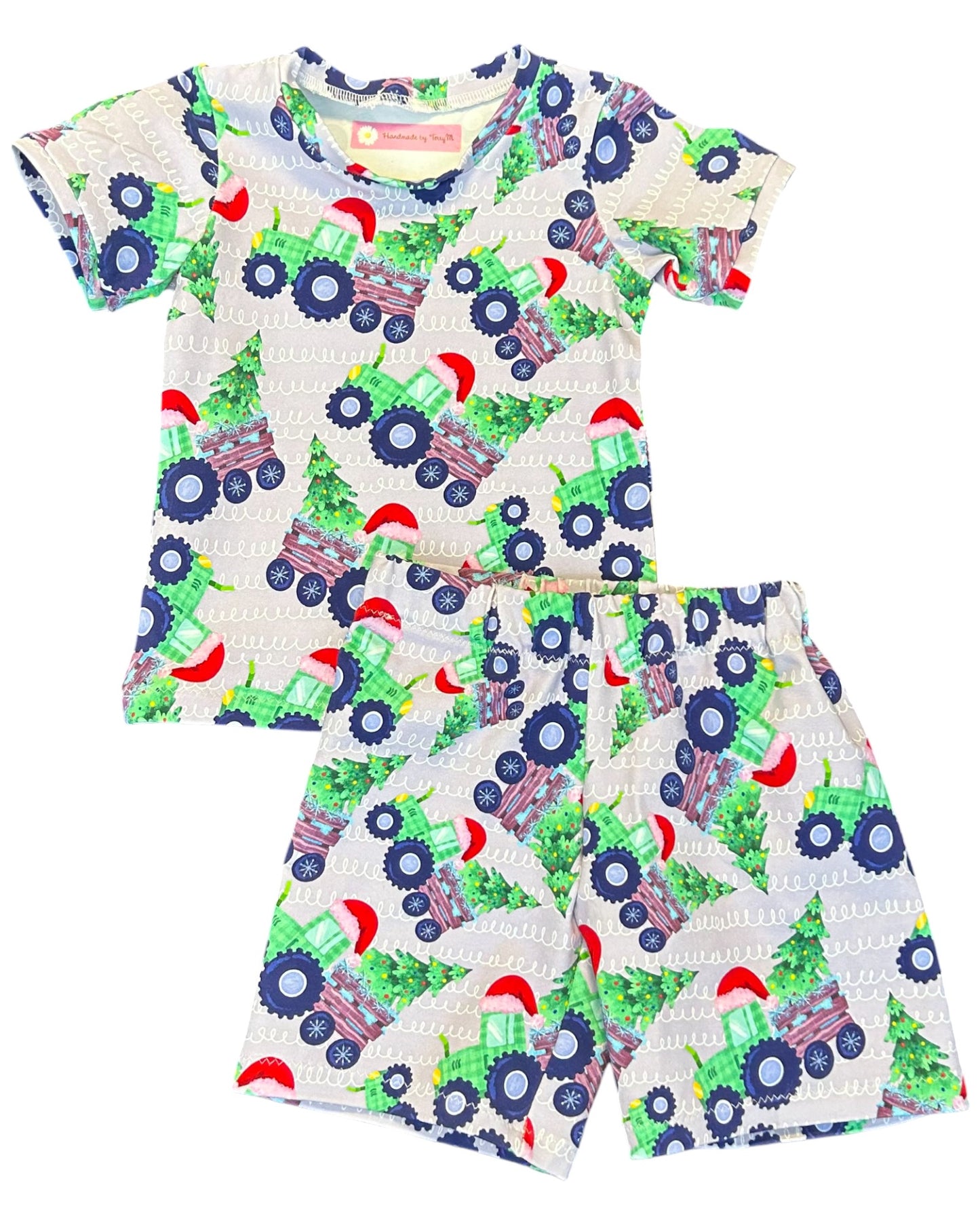 Santa Tractors T-Shirt & Shorts - Size 2