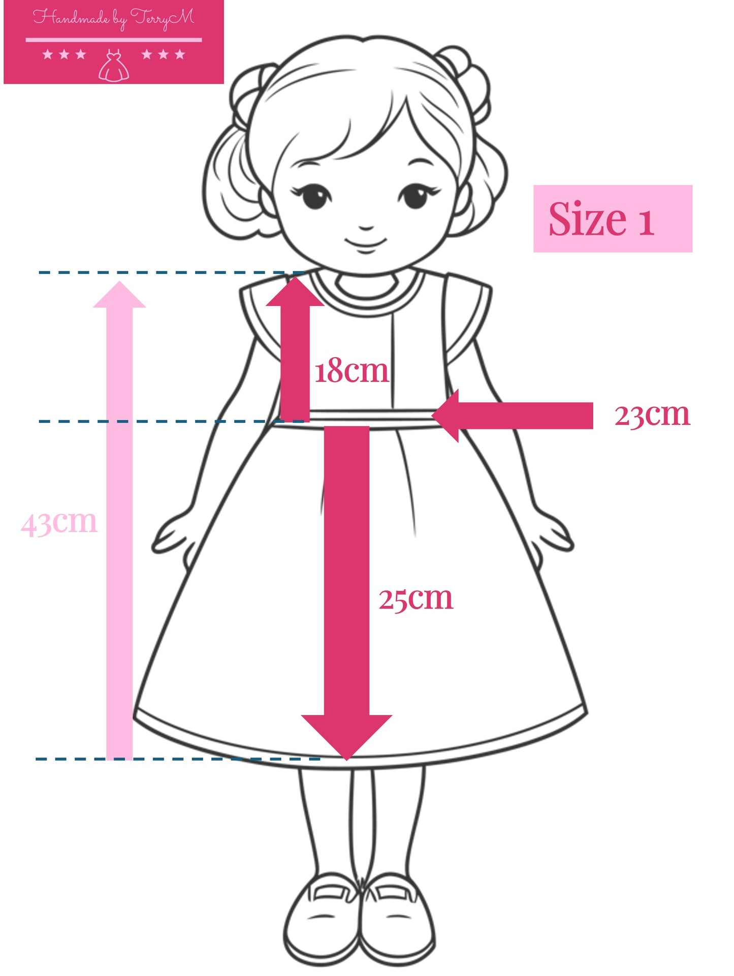 Rainbow Bluey Dress - Size 1