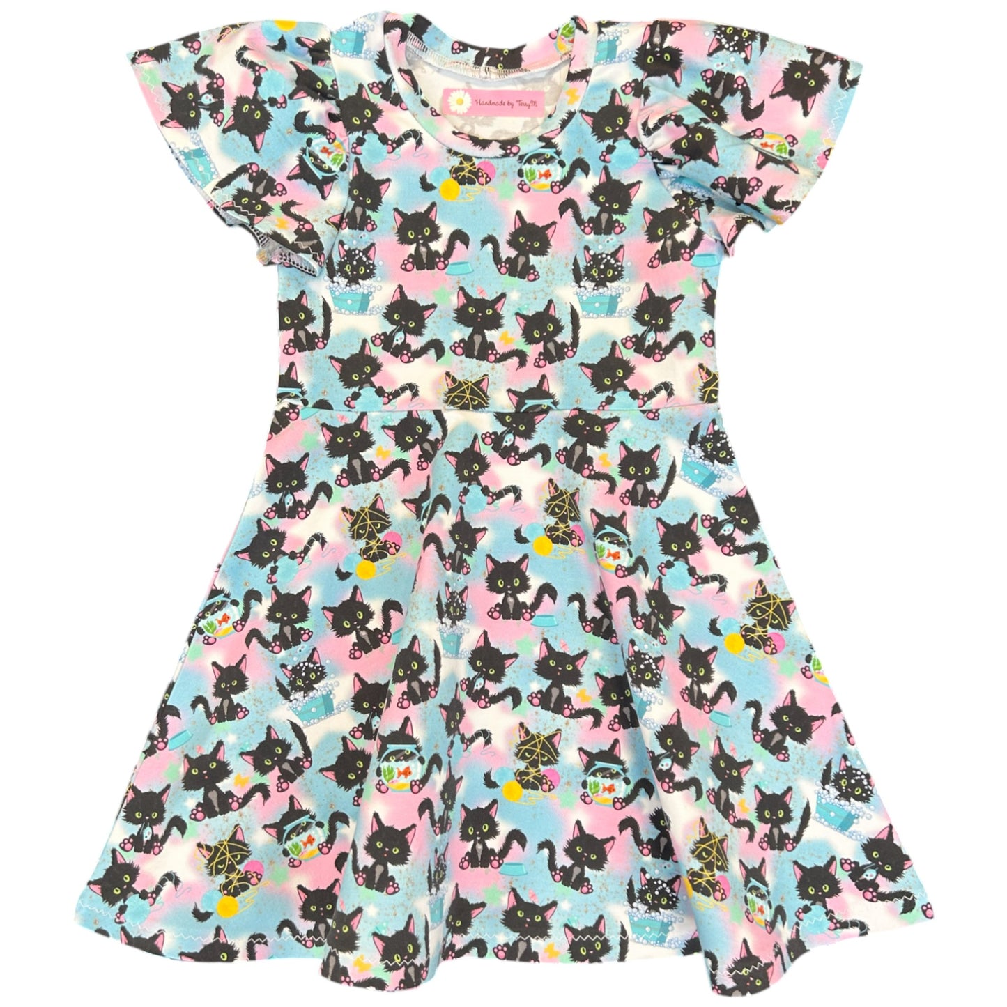 Cute Black Cat Dress- Size 4