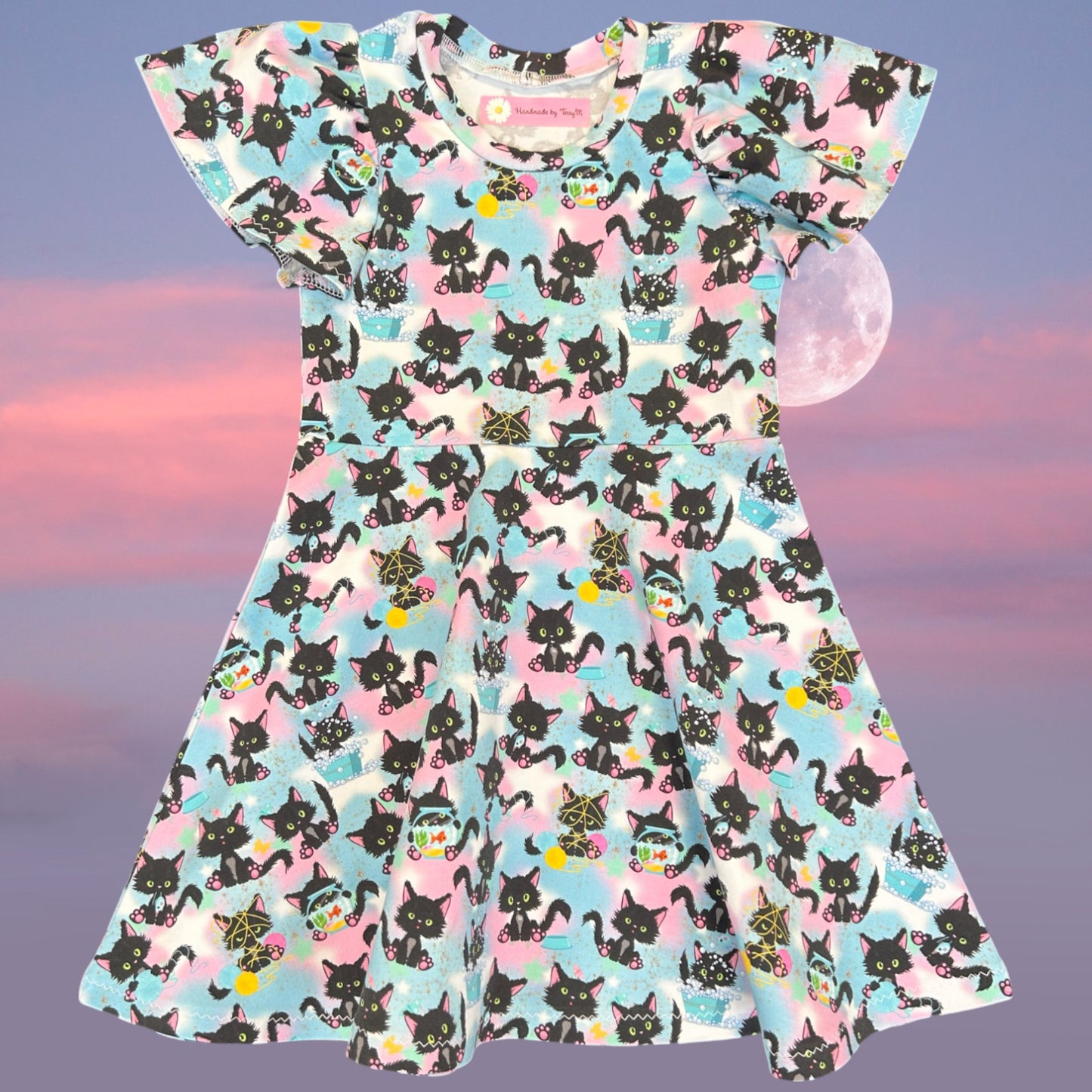 Cute Black Cat Dress- Size 4