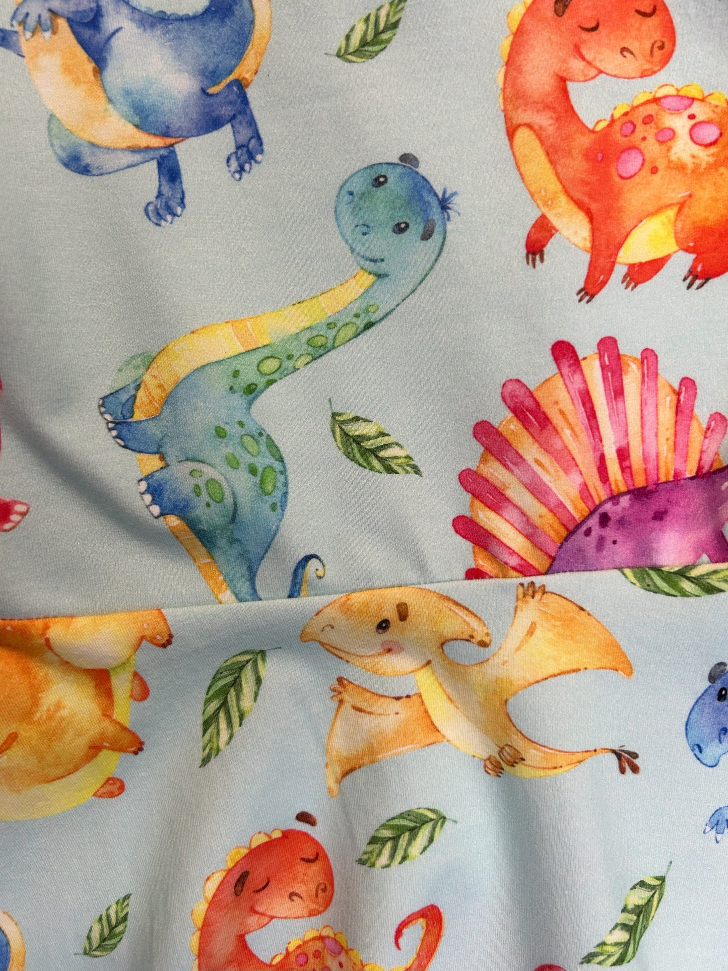 Dinosaur Dress (blue background) - Size 6