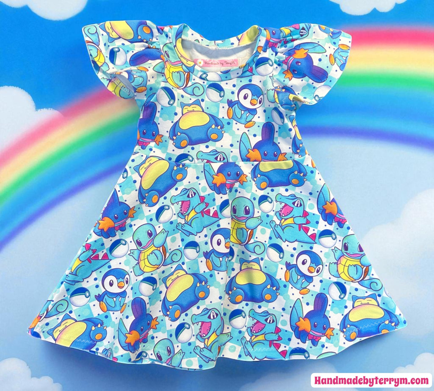 Blue Pokemon Dress - Size 1