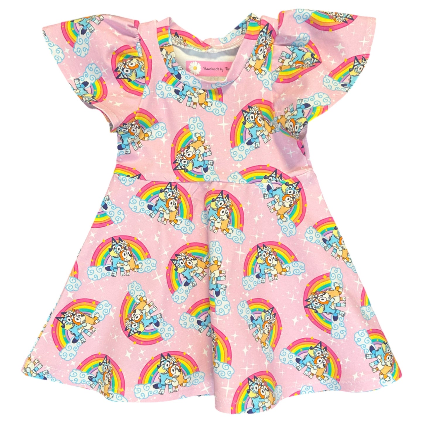 Rainbow Bluey Dress - size 1