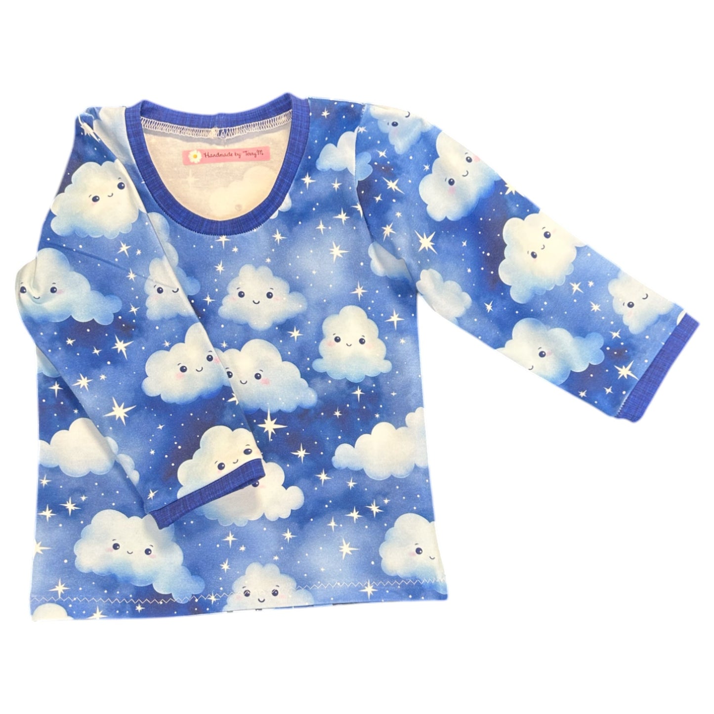 Cute Clouds Long Sleeve T-Shirt - Size 1
