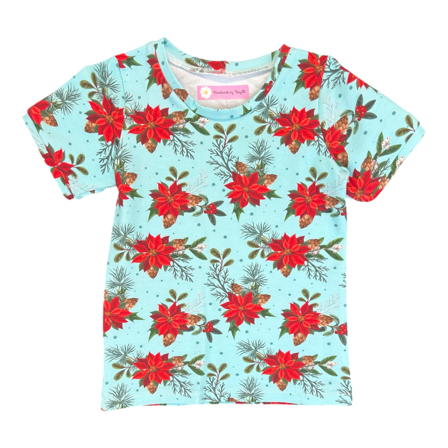 Red Christmas Flower T-Shirt - Size 4