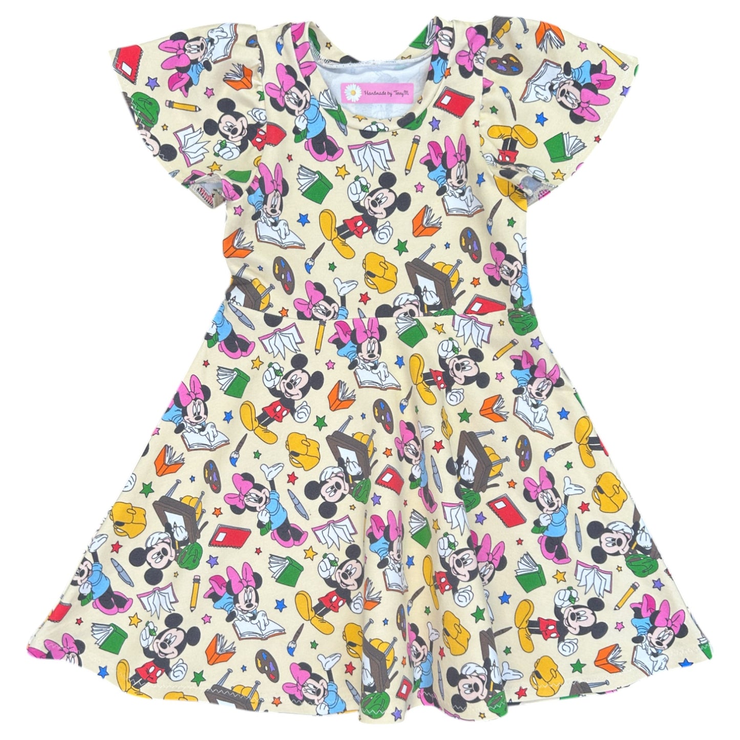 Mouse print girls dress – size 4
Handmade whimsical skater dress