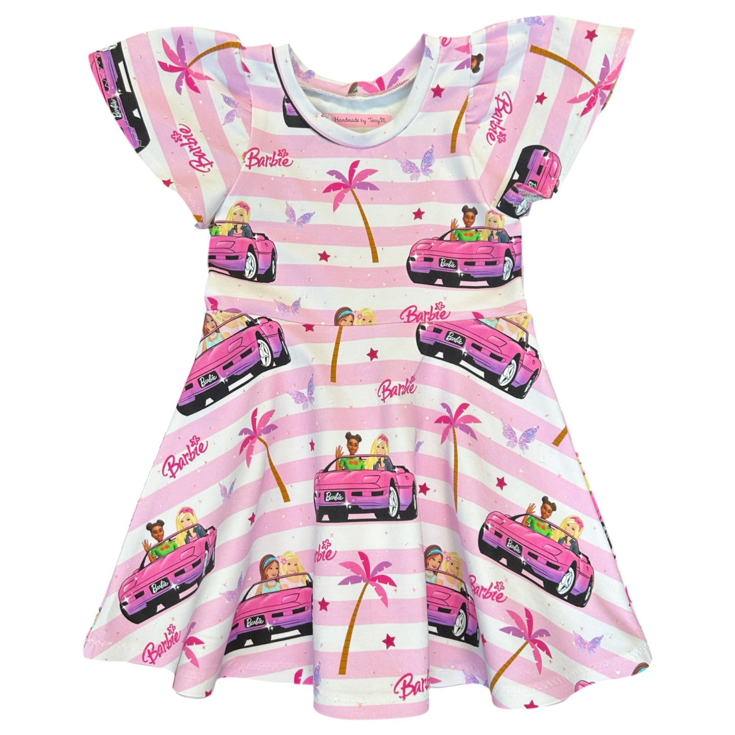 Pink car girls dress – size 2”
“Handmade vehicle skater dress”