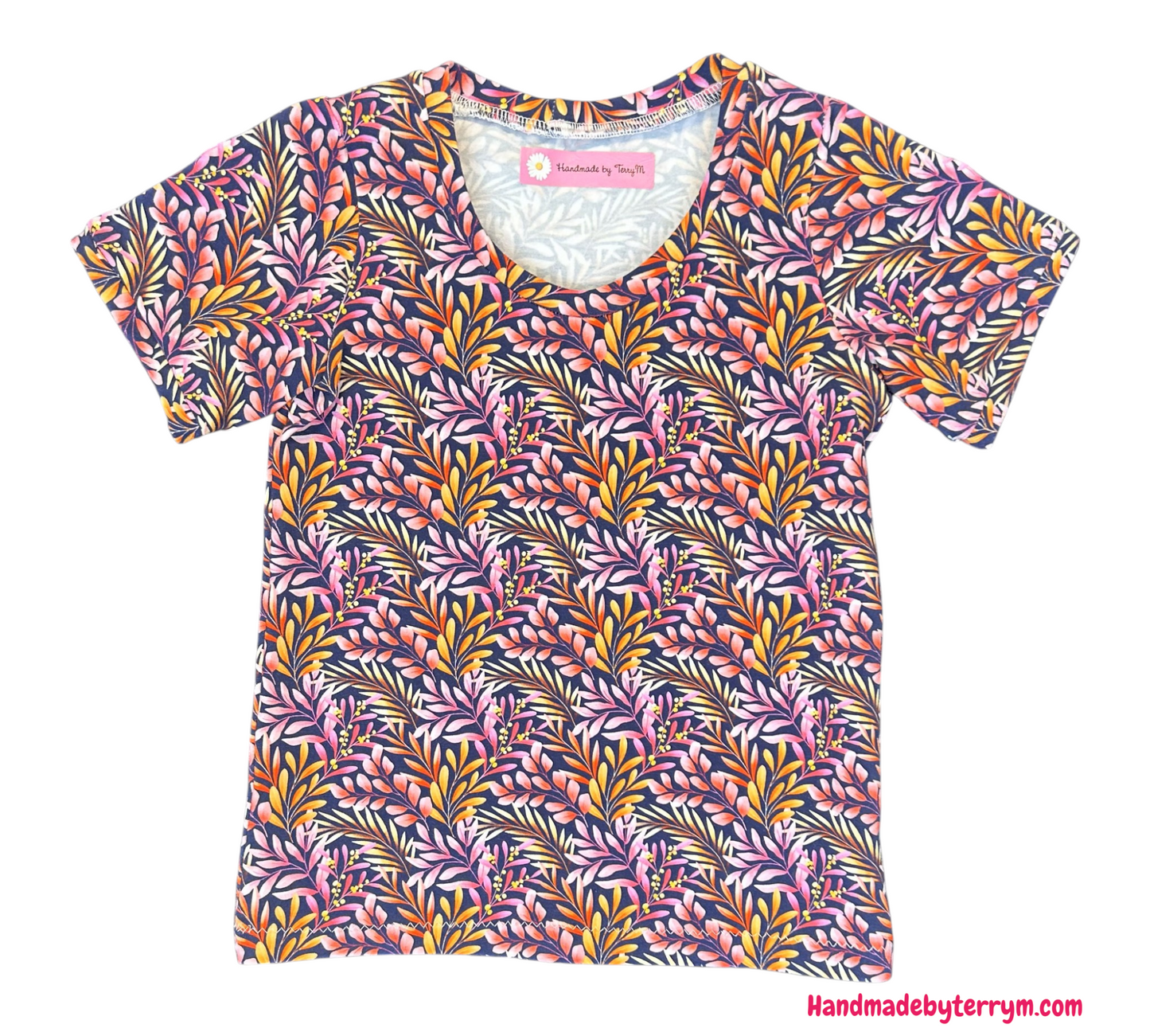 Pretty Purple Leaves Tshirt - Size 3