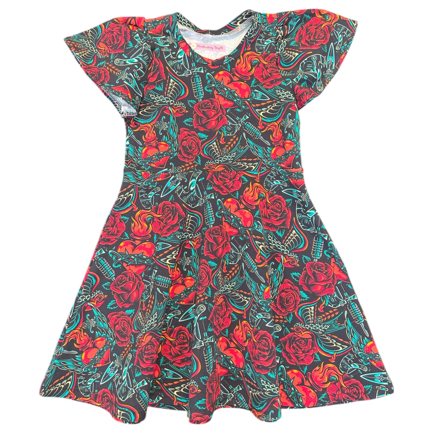 Rose and swallow girls dress – size 5”
“Handmade vintage skater dress”