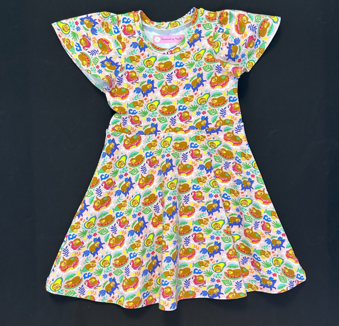 Happy Sloth Dress - Size 4