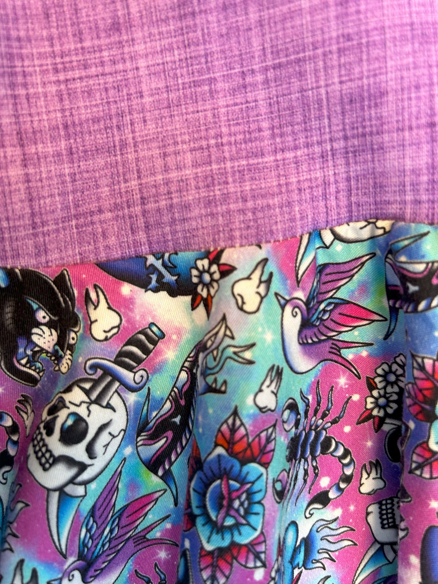 Purple Tattoo Twirly Dress - Size 2