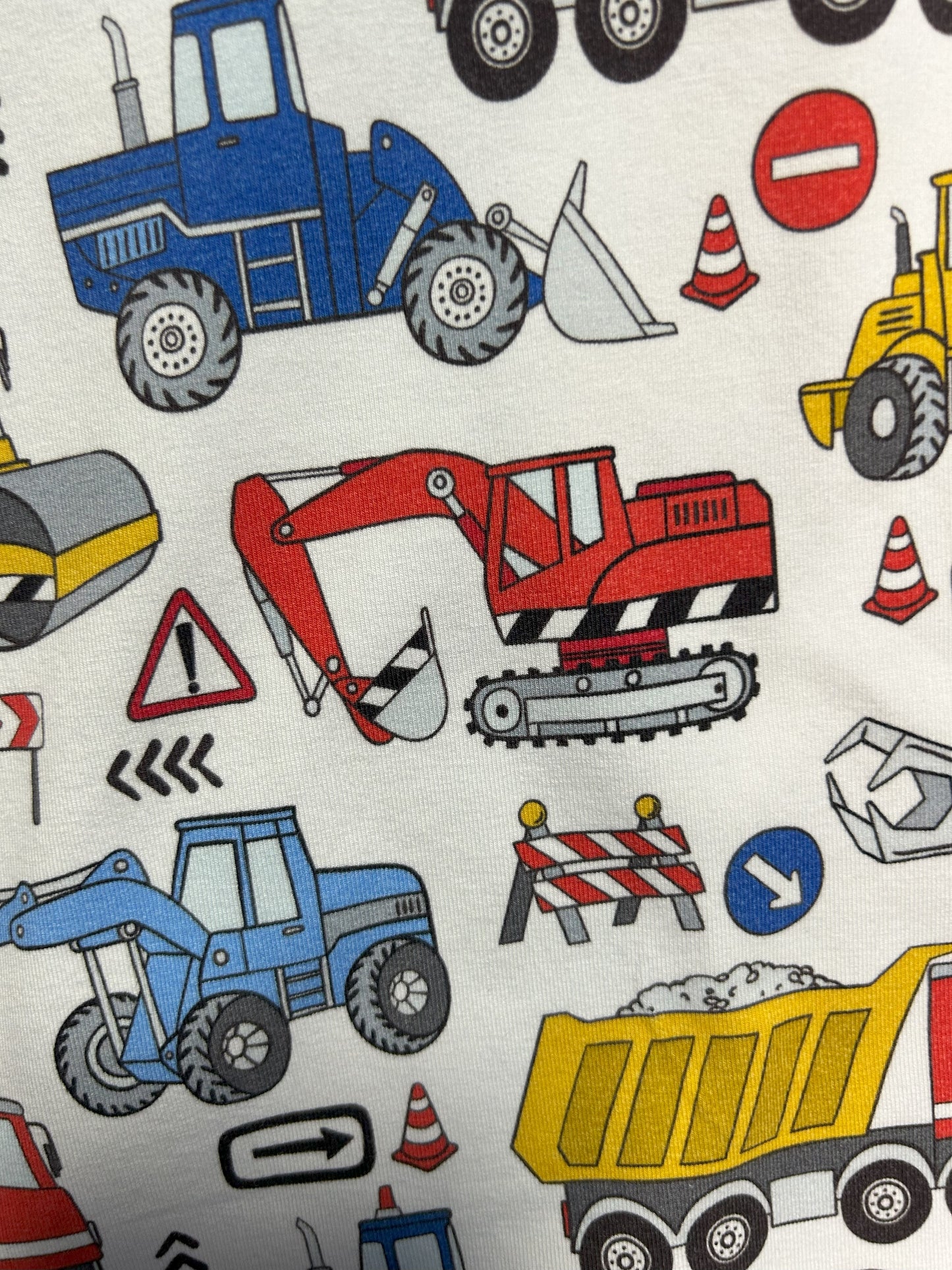 Digger T-Shirt & Shorts Set (white background) - Size 1