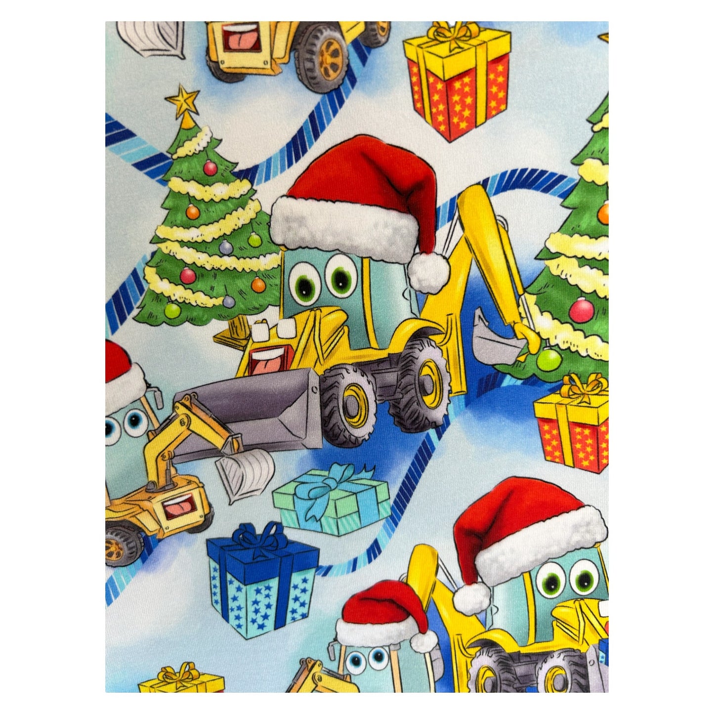 Blue Christmas Digger T-Shirt - Size 2