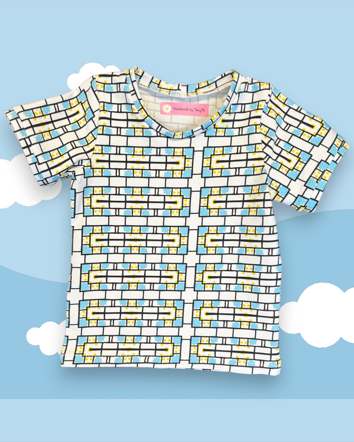 Blue & Yellow Blocks T-shirt - Size 2