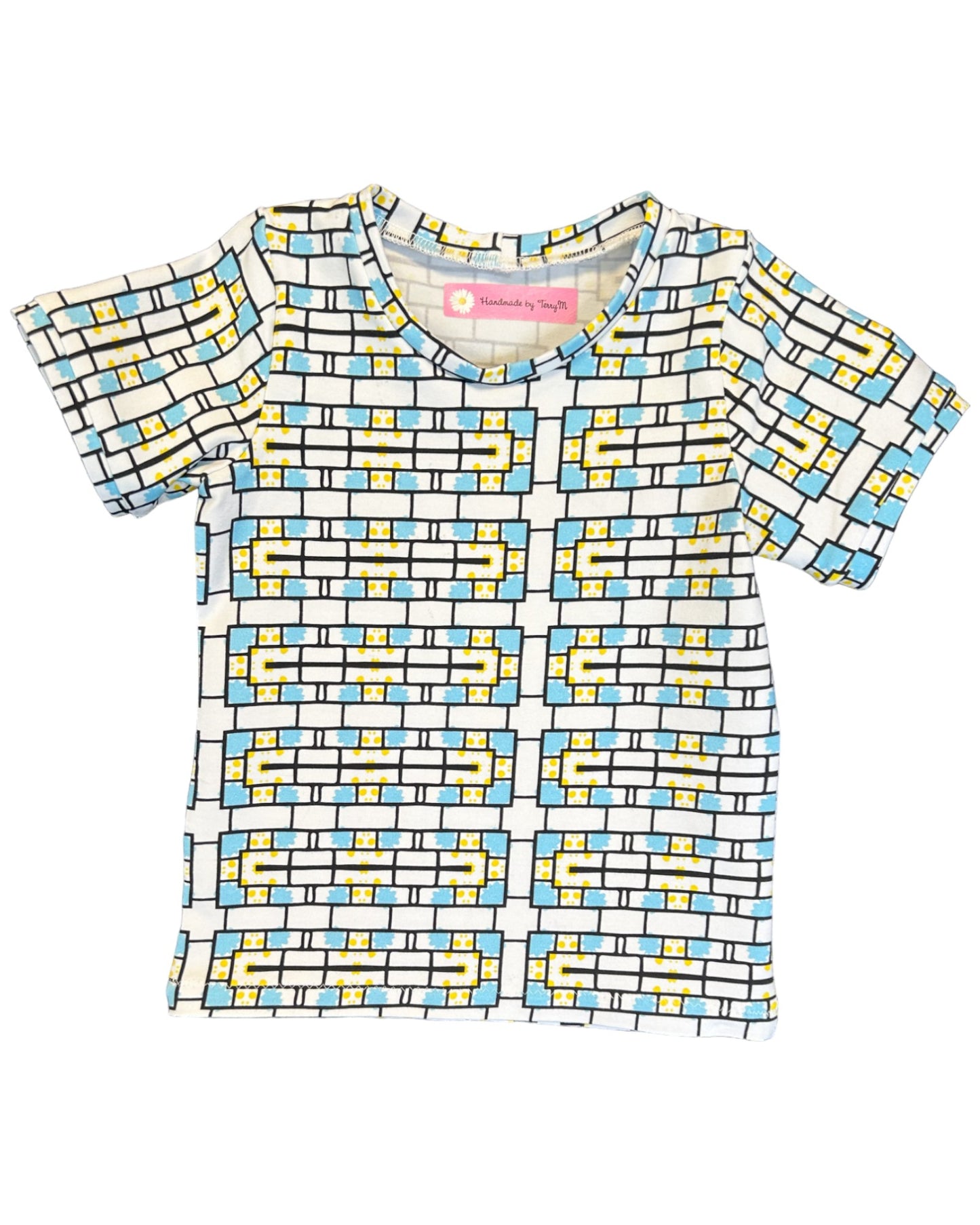 Blue & Yellow Blocks T-shirt - Size 2