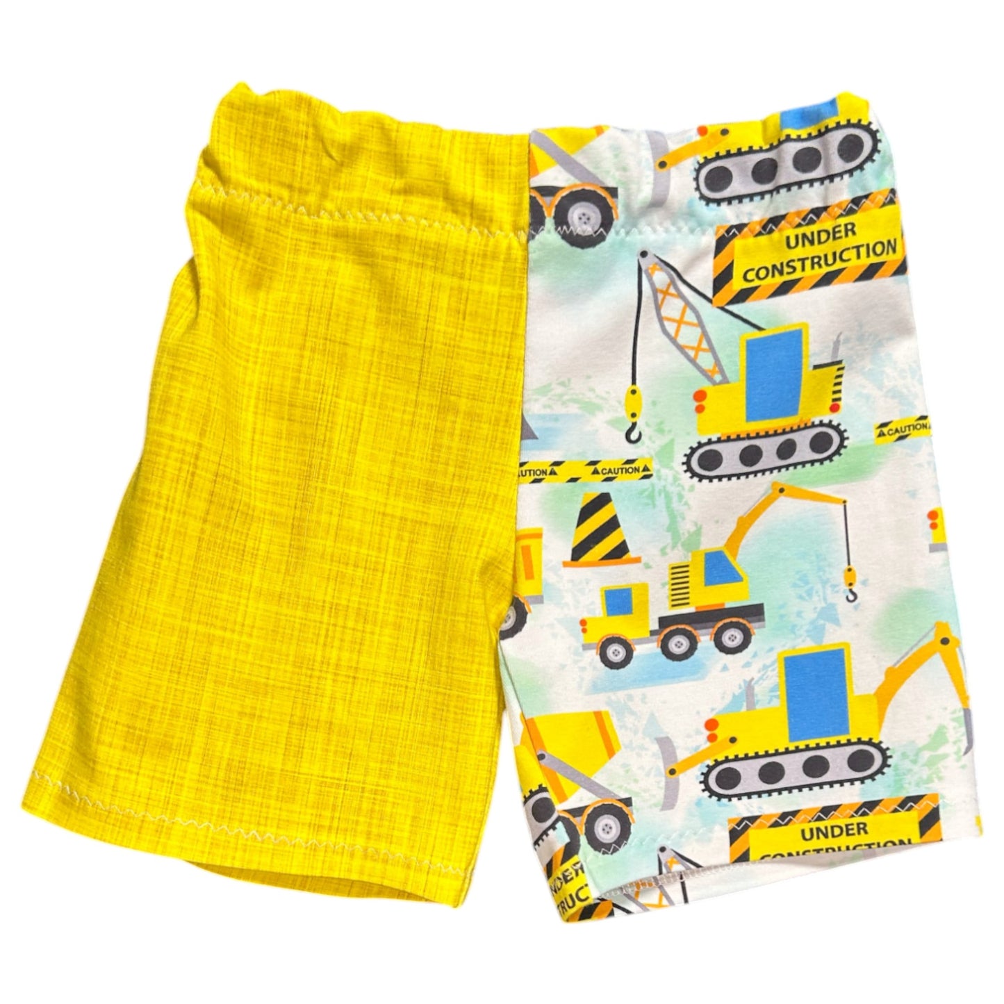 Blue & Yellow Construction T-Shirt & Shorts Set - Size 1