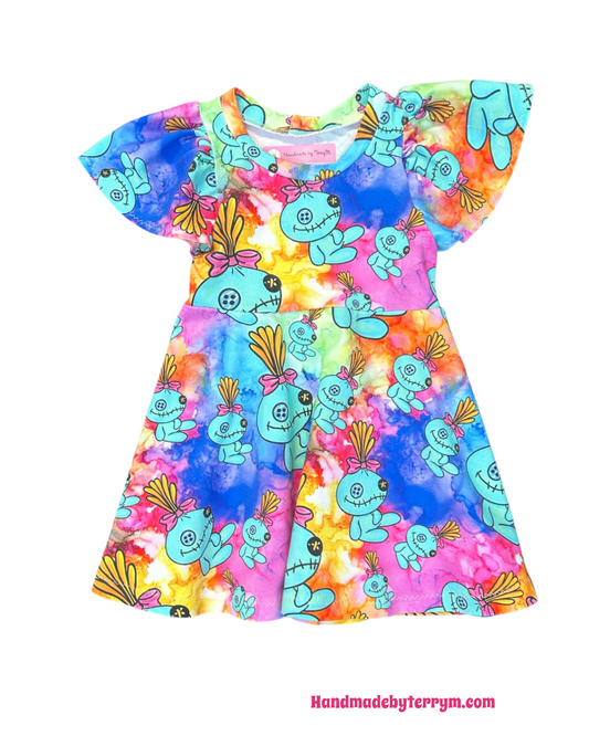 (0375) Alien Doll Dress - Size 1