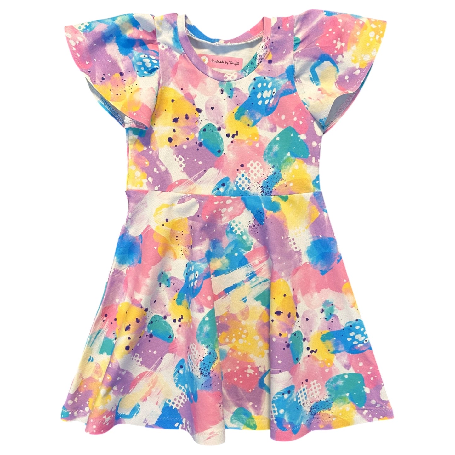 Abstract Rainbow Dress - Size 4