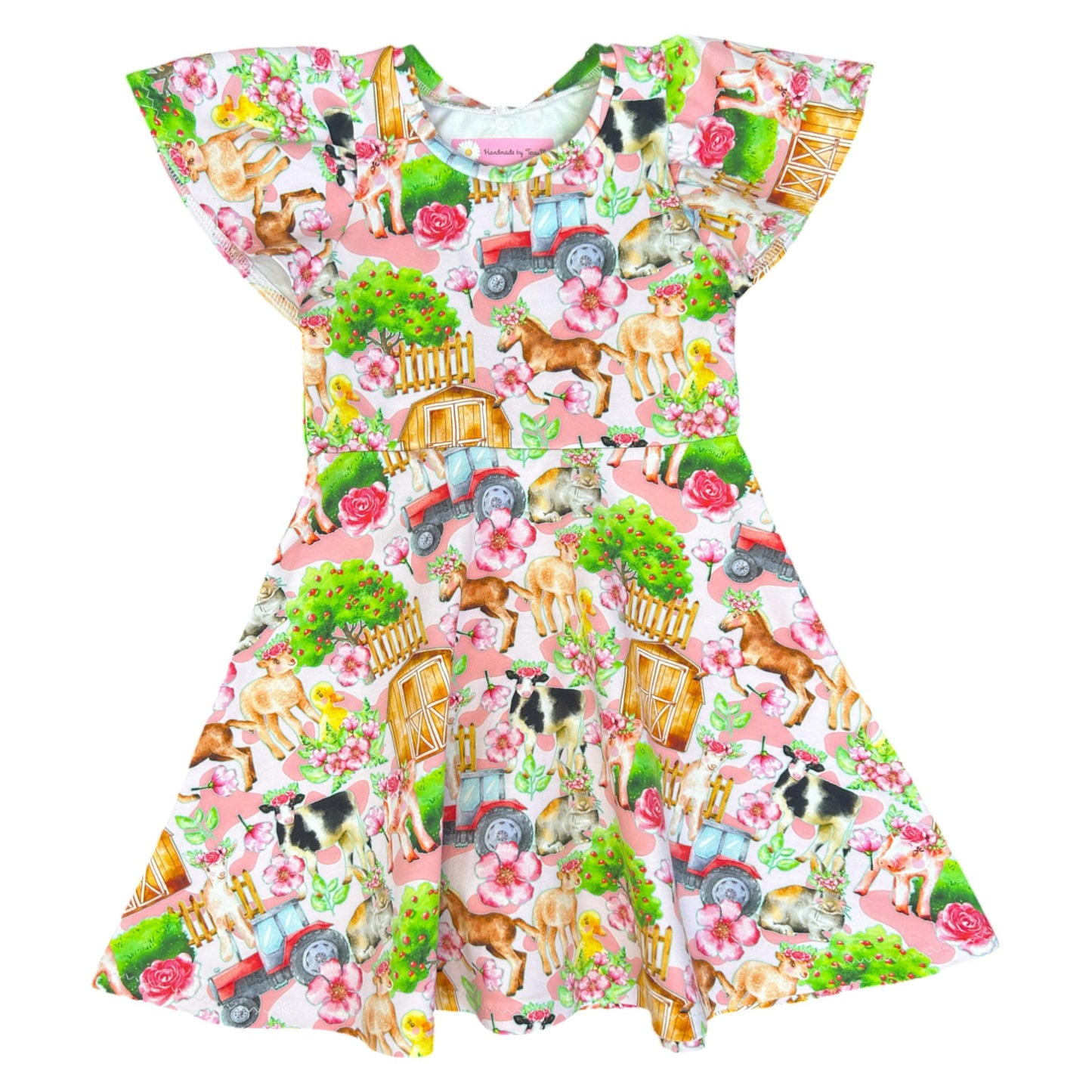Farm animal girls dress – size 4
Handmade farm themed skater dress
