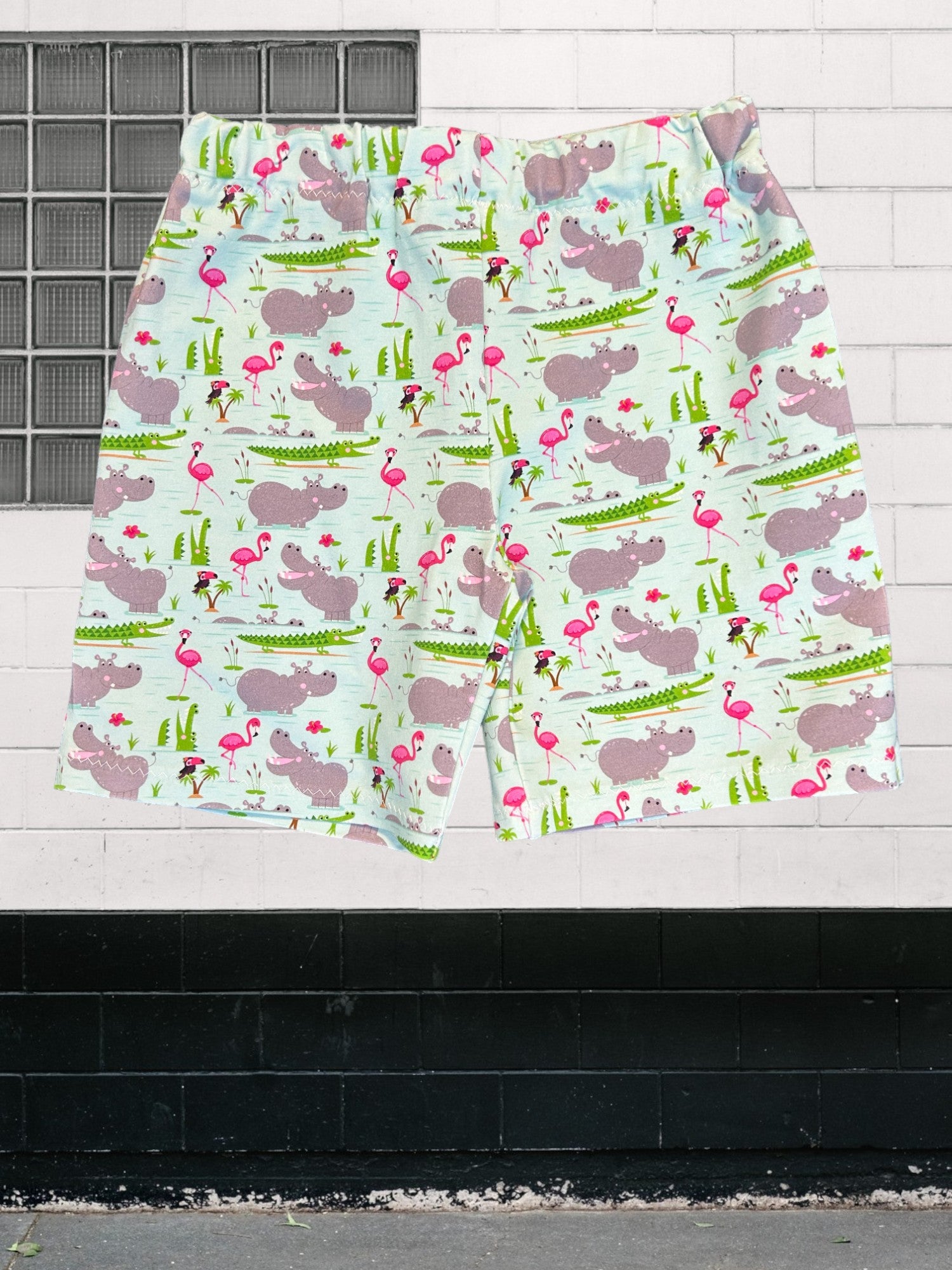 “Hippo and flamingo kids outfit – size 3”
“Handmade animal print T shirt and shorts set”