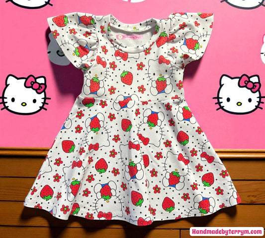 Strawberry Hello Kitty Dress - Size 1