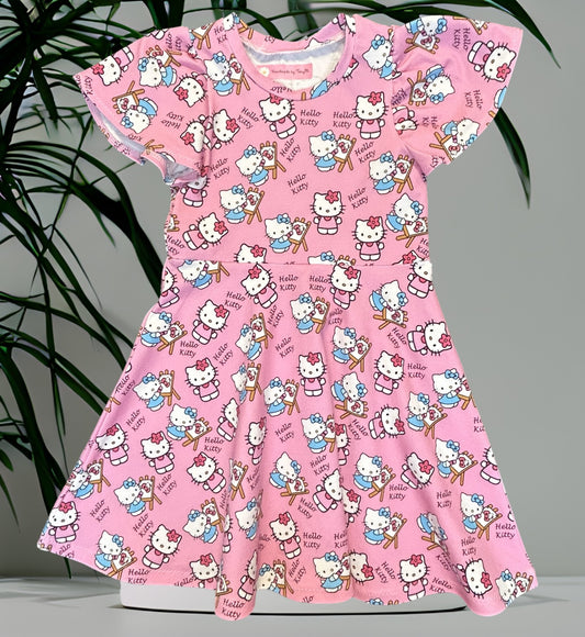 Pink Kitty Dress - Size 2