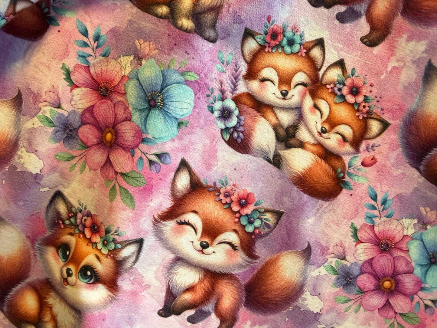 (1672) Whimsical Foxes Dress - Size 1