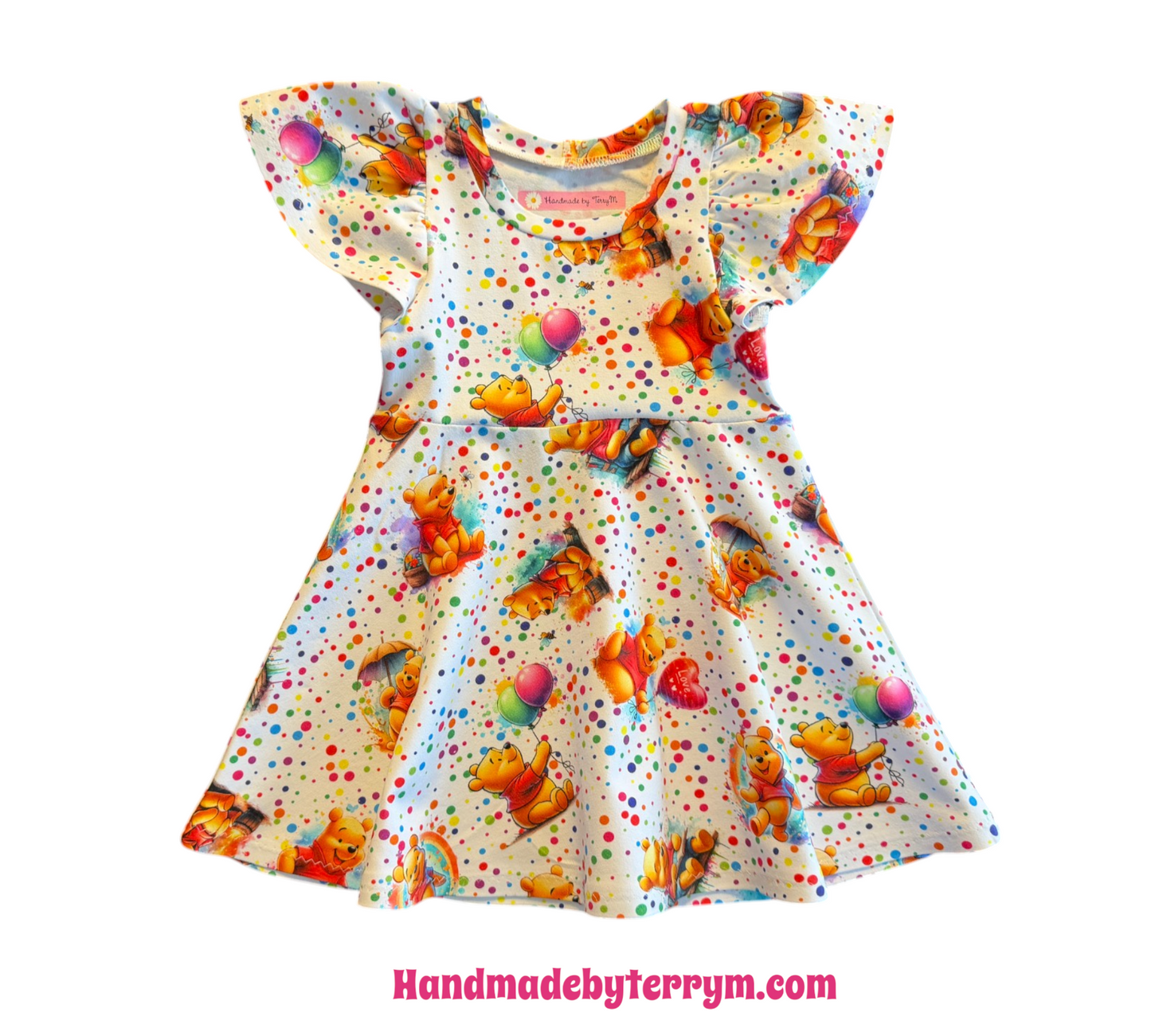(1668) Charming Bear Dress - Size 1