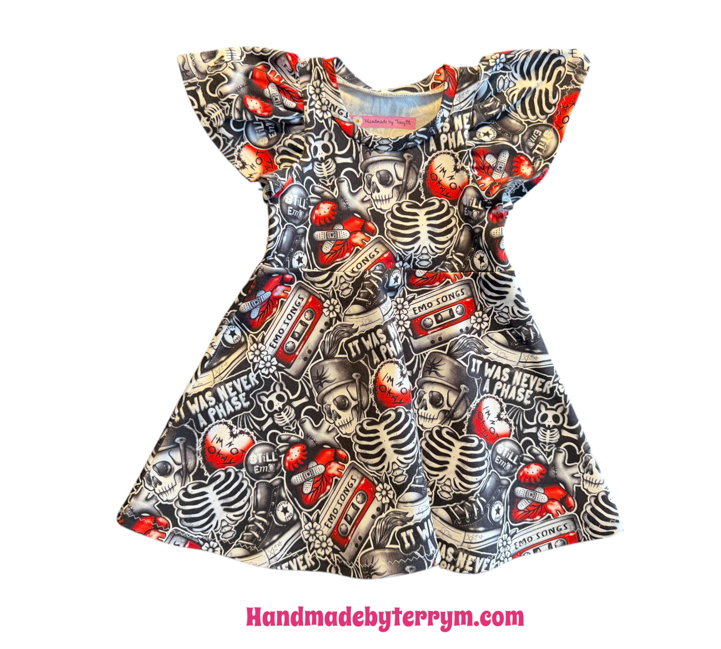 (1664) Emo Songs Dress - Size 1