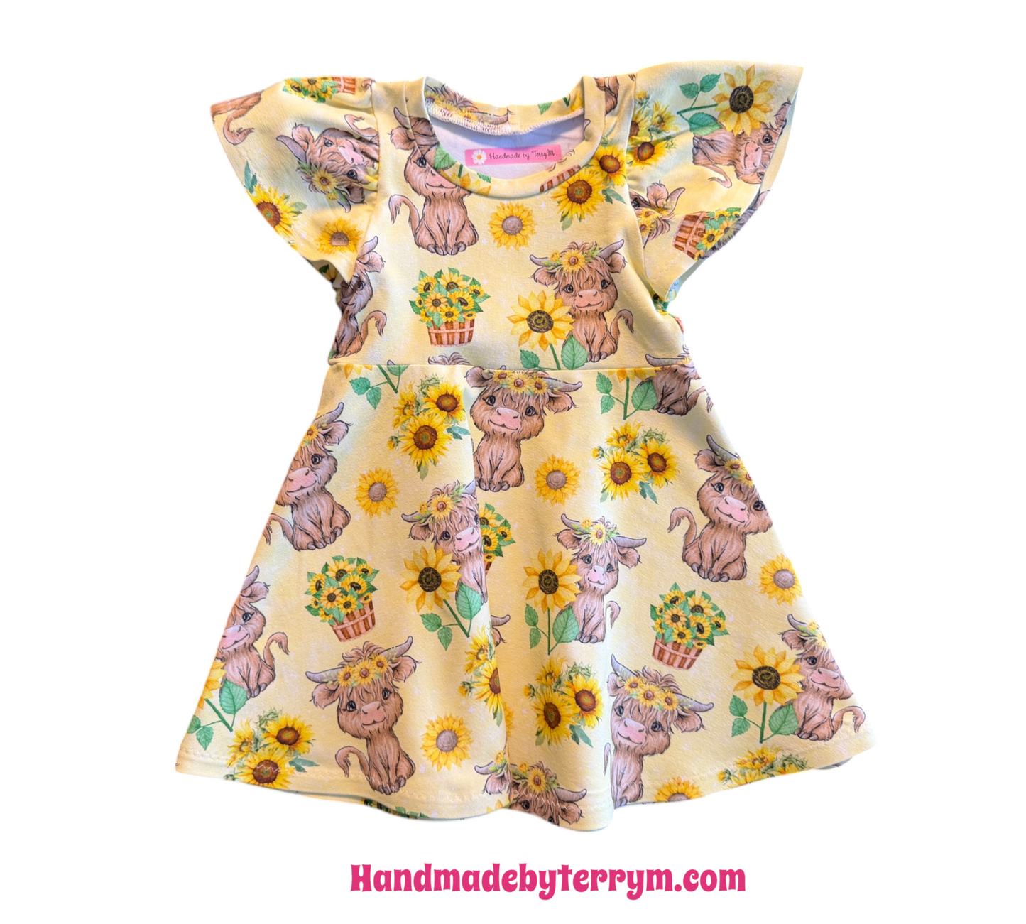 (1666) Adorable Cow Dress - Size 1