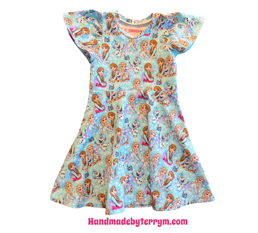 (1657) Ice Princess Dress - Size 5